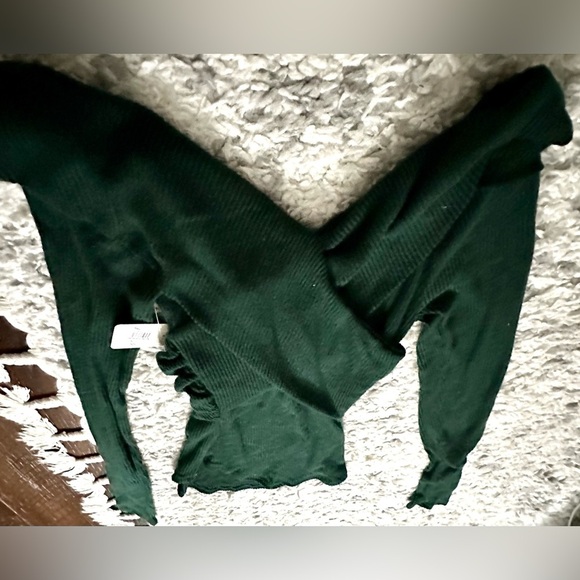 ‼️RARE‼️🎸FREE PEOPLE🎸🔥NWT🔥MARLEY GREEN STRETCH-KNIT TOP—S - Picture 8 of 11